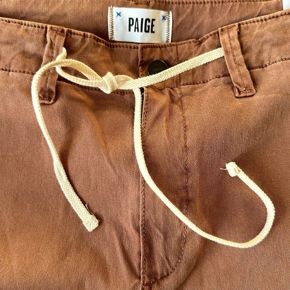 Anthropologie Paige Carly cropped drawstring pants RUST COLOR sz 31 - Picture 2 of 11